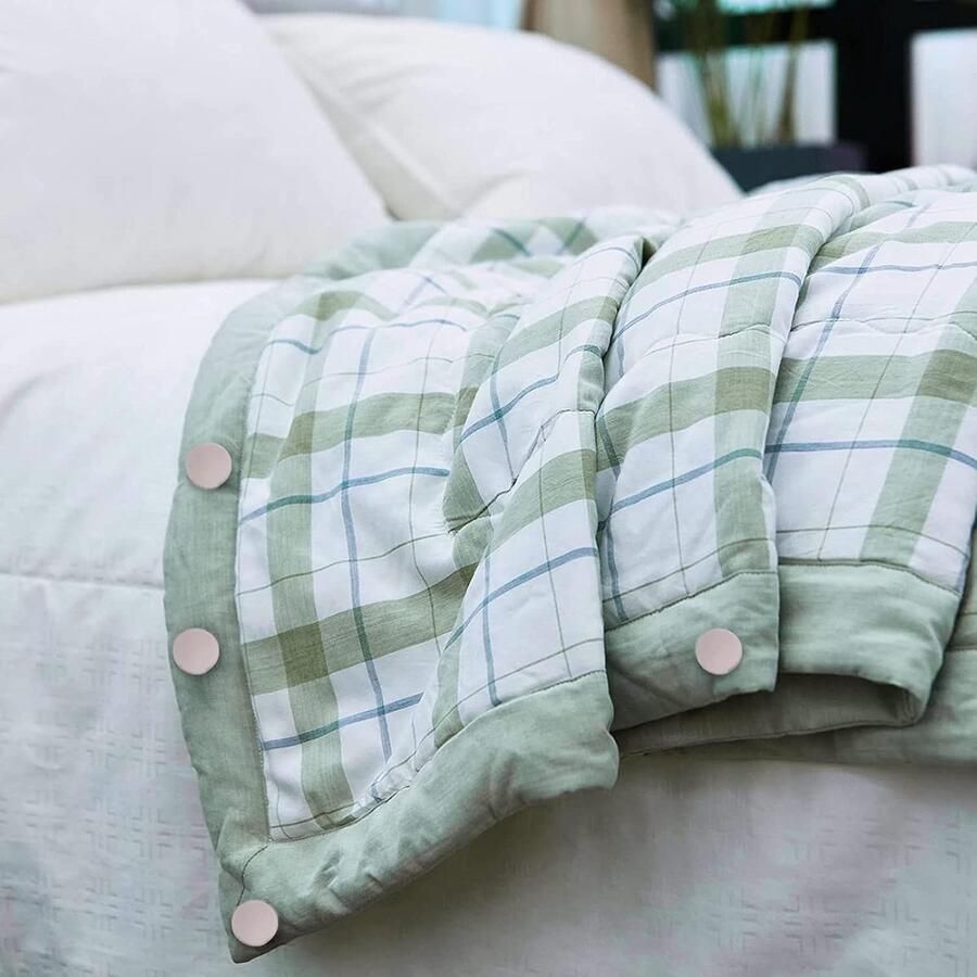 16pcs Bed Duvet Cover Sheet Fastening Clip Mushroom Shaped Quilt Fixator Fasteners For Home Pillow (Grey)