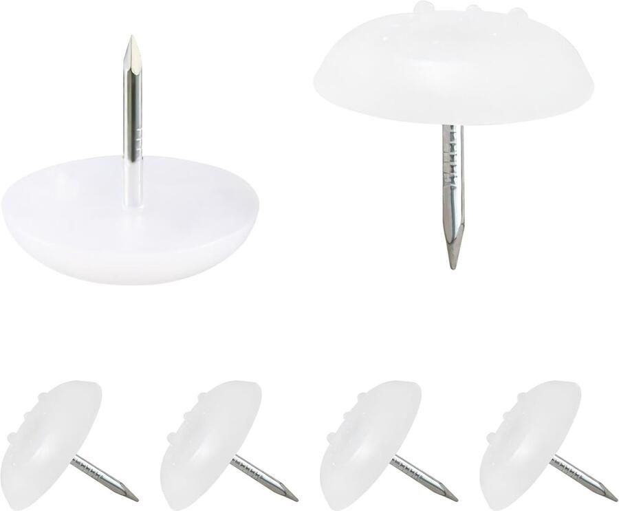 16pcs Nylon Furniture Legs Furniture Pads Nails Nylon Chair Leg Floor Protectors 18mm Diameter Furniture Slide Nails for Furniture Legs