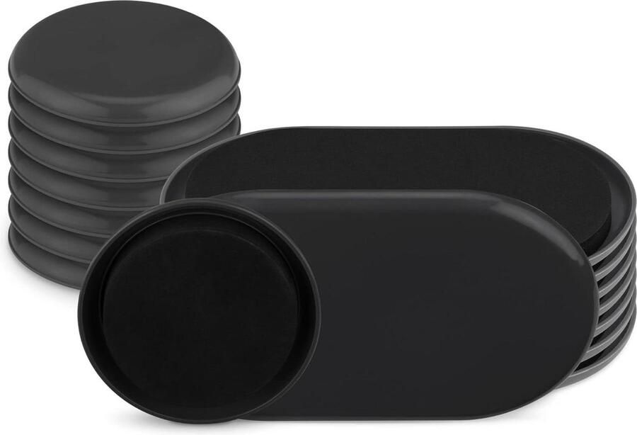 16x meubelglijders voor stoelpoten Zelfklevende ronde en ovalen viltjes voor onder meubelpoten Geschikt voor houten vloeren Tapijtbeschermers