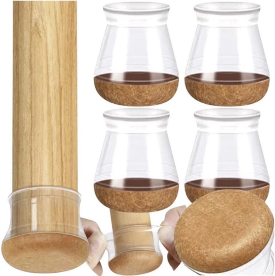 16x Stoelpoot beschermers Stoelpoot vilt Stoelpootdoppen Vloerbeschermers stoelen Ø 12-16 mm Geluiddempers stoelen Antikras stoelhoezen Stoelvilt 16 Stuks Beschermdop stoelpot