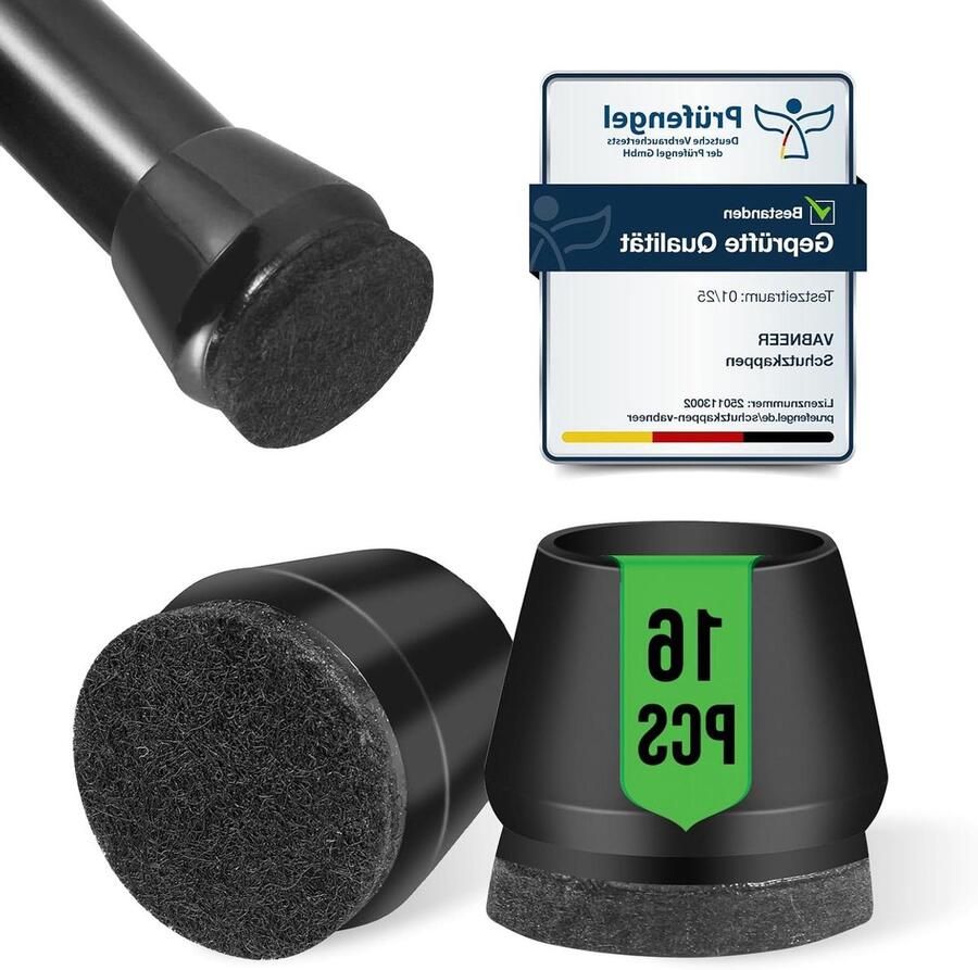 18-20 mm ronde siliconen stoelpootdoppen met vilten pads 16 stuks voor hardhouten vloeren Stoeltafelvoethoezen