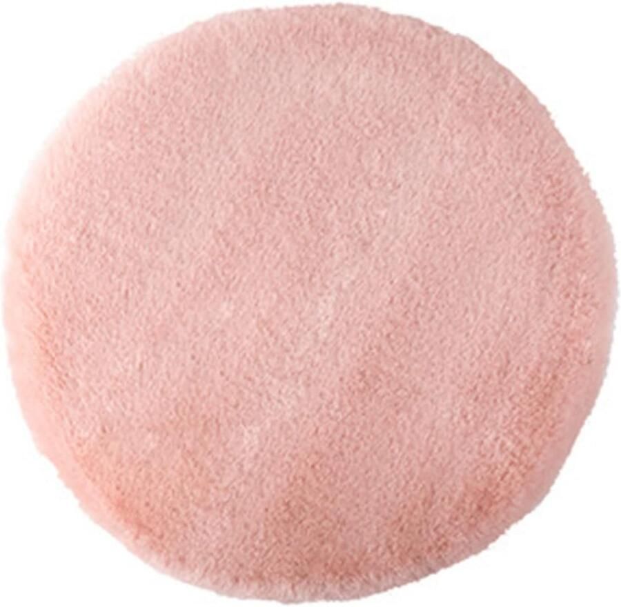 18 inch kunstbont zitkussen zachte ronde zitkussen stoelhoes pluche pluizige stoel kussen stoel pads voor slaapkamer bank en krukken vloerkussen lichtroze rond