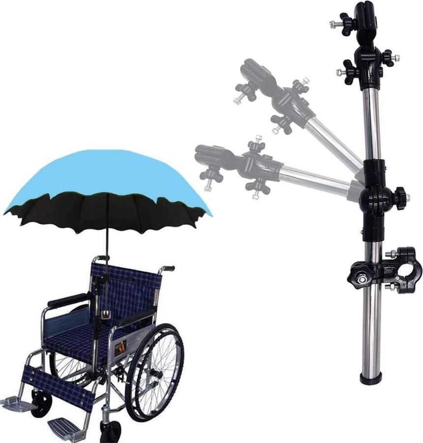 180° verstelbare parapluhouder voor kinderwagen parapluklem fietsparaplu stretch mount standhouder rolstoel fiets wandelaar parapluhouder voor rollator