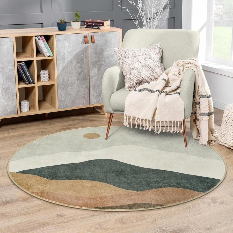 180*180cm antislip vloermat verdikt imitatie kasjmier rond tapijt slaapkamer nachtkastje deken geschikt voor woonkamer eetkamer slaapzaal en slaapkamerdecoratie