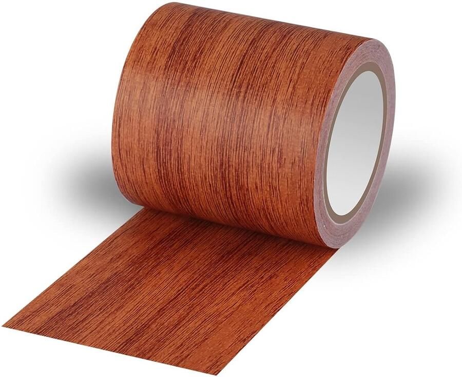 1pc Houtnerf Reparatie Tape 5.7cmx4.57m Zelfklevende Houtnerf Reparatie Patch voor Tafels Stoelen Plinten Deuren (Bruin)