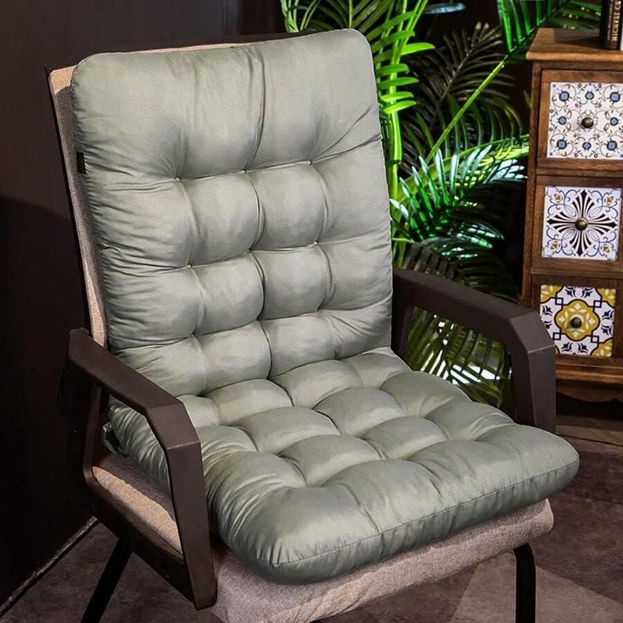 Seat Cushion for High Back Chair 35x70cm Adjustable Padded Floor Office Car Seat and Garden Chair 2-in-1 Backrest for Home Office