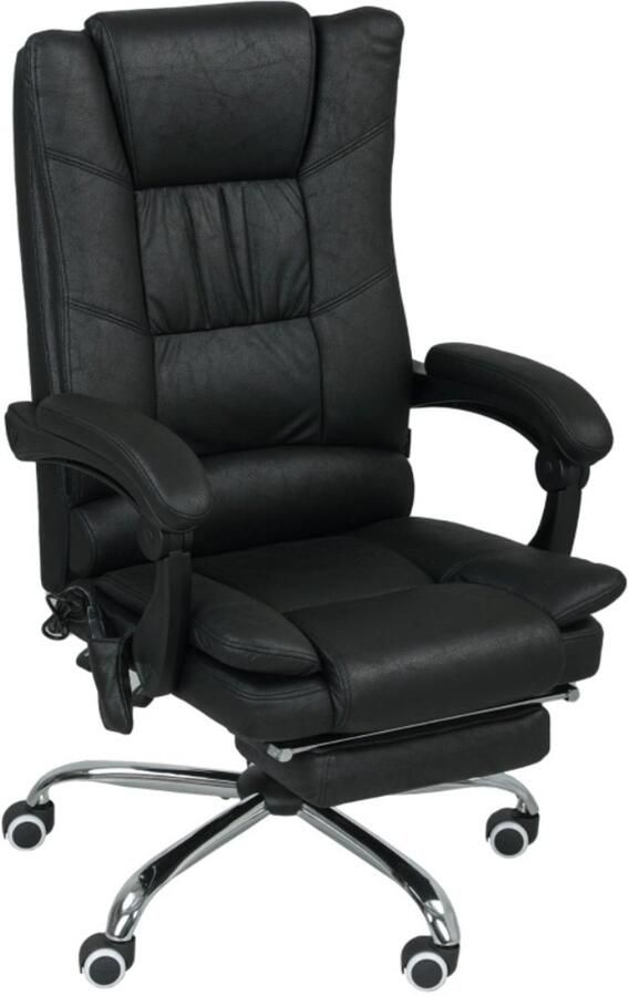 1x Bureaustoel Ergonomische bureaustoel met massage Leren bureaustoel met warmtefunctie Zware bureaustoel voor thuiskantoor