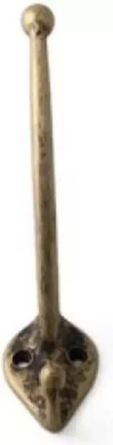 1x Luxe kapstokhaken jashaken bronskleurig antiek enkele haak lang model hoogwaardig aluminium 13 x 3 5 cm Antieke kapstokhaakjes garderobe haakjes