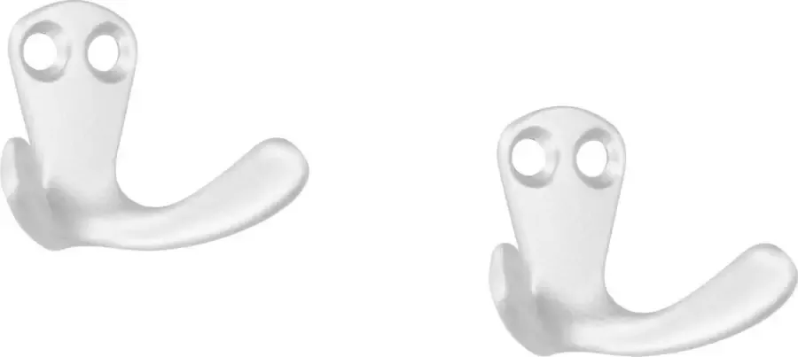 1x Luxe kapstokhaken jashaken hoogwaardig aluminium 2 x 3 cm kapstokhaakjes garderobe haakjes