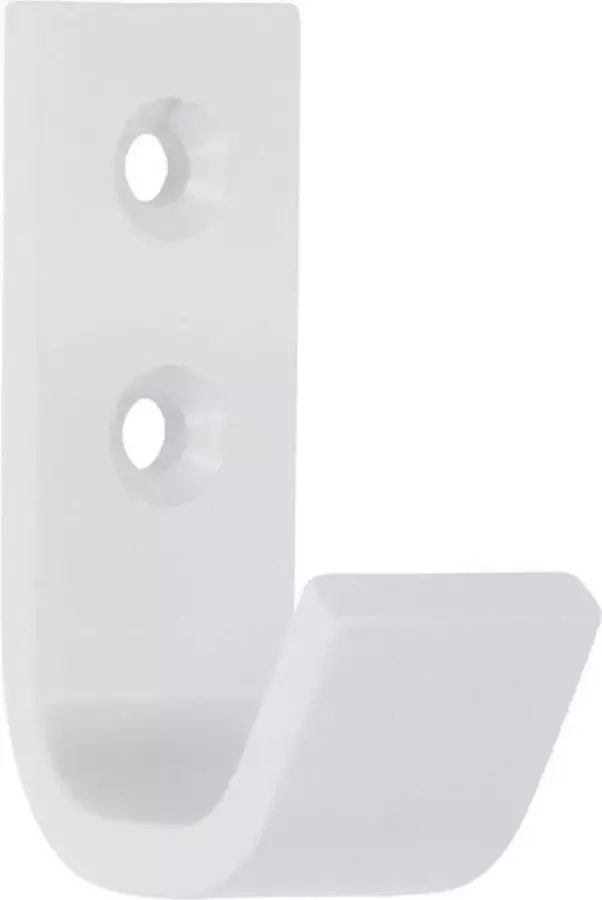 1x Luxe kapstokhaken jashaken wit hoogwaardig aluminium laag model 5 4 x 3 7 cm witte kapstokhaakjes garderobe haakjes