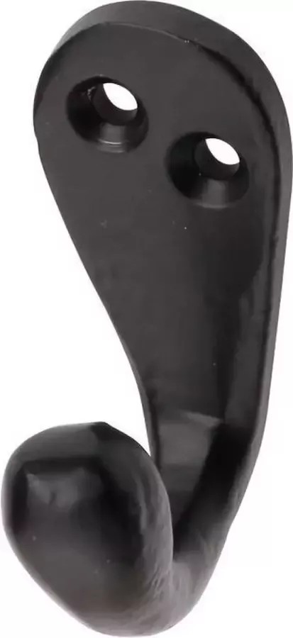1x Luxe kapstokhaken jashaken zwart retro hoogwaardig aluminium 5 1 x 2 cm zwarte kapstokhaakjes garderobe haakjes