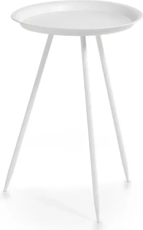 1x Metalen plantentafeltje wit 29 x 44 cm Zeller Woondecoratie accessoires Bijzettafels Metalen bijzet tafeltjes - Foto 1