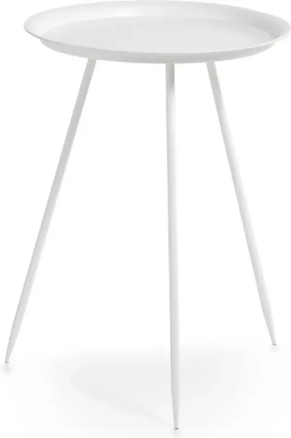 1x Metalen plantentafeltje wit 39 x 53 cm Zeller Woondecoratie accessoires Bijzettafels Metalen bijzet tafeltjes - Foto 1