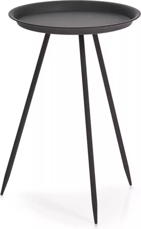 1x Metalen plantentafeltje zwart 29 x 44 cm Zeller Woondecoratie accessoires Bijzettafels Metalen bijzet tafeltjes