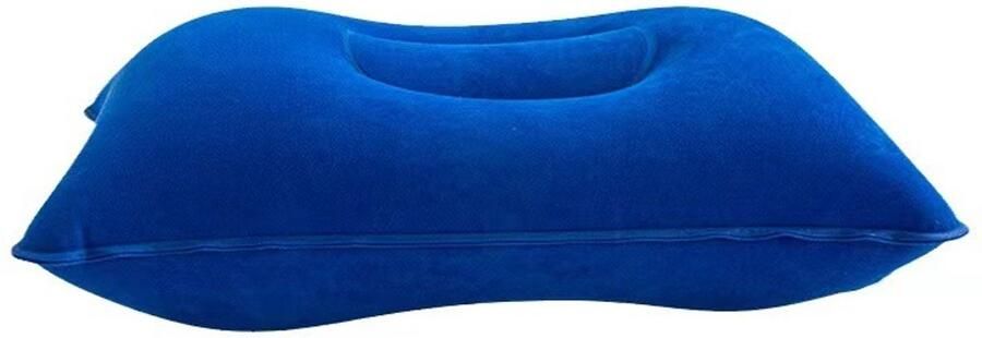 2-delig opblaasbaar zitkussen draagbaar luchtkussen voor slapen lunchpauzekussen lendenkussen koningsblauw