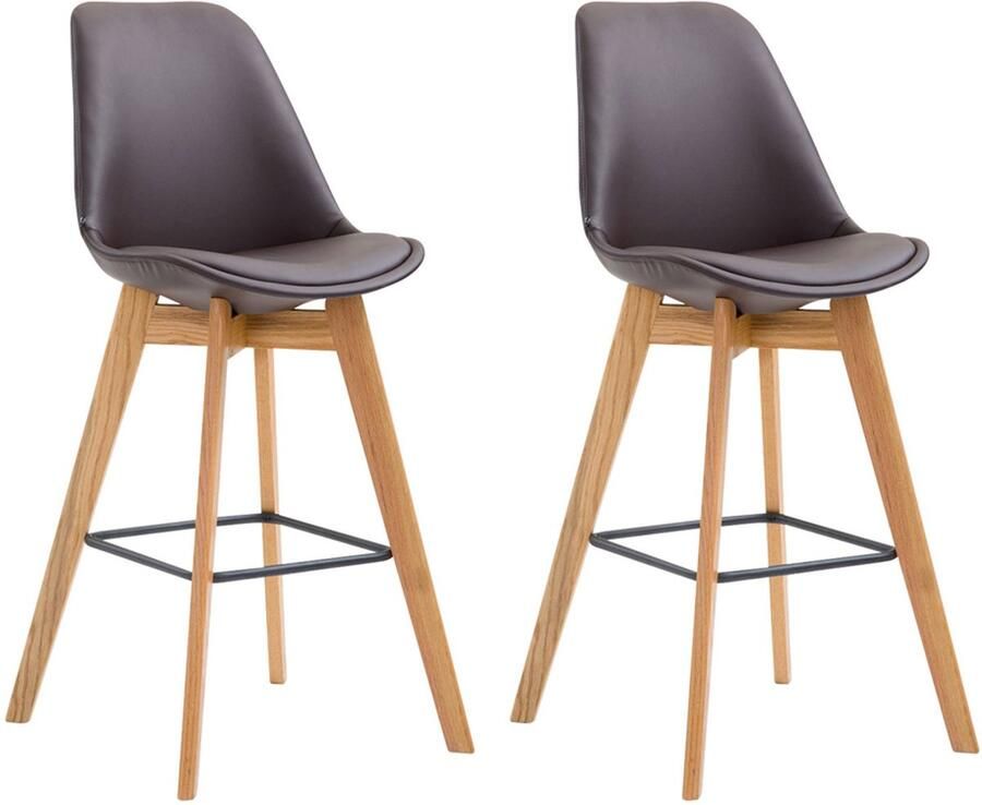 2-delige Barkrukkenset Hoge Krukken Uitstekend Zitcomfort