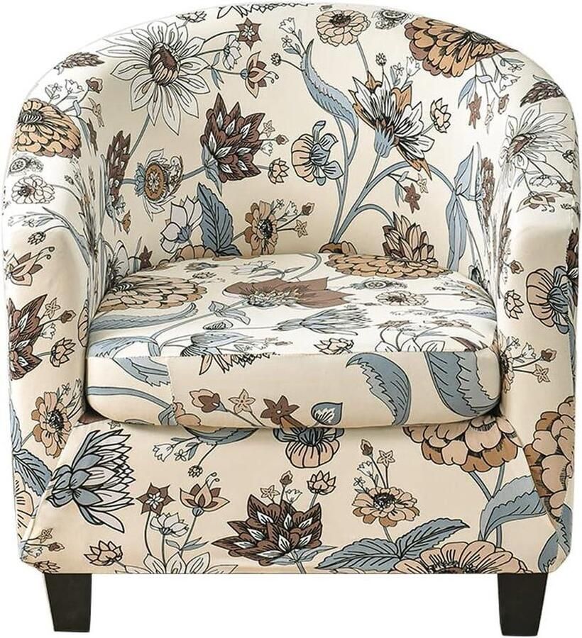 2-delige Meigeh Tub Stoelhoes Kuiptoel Cover met Kussenhoes voor Tullsta