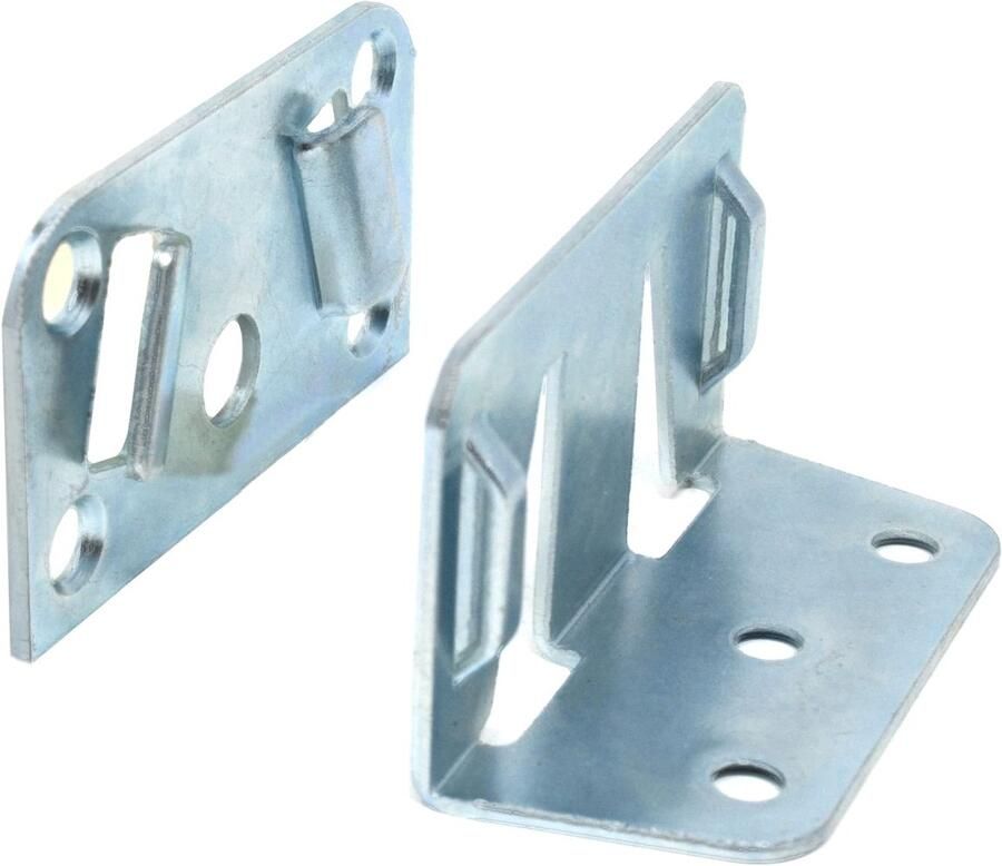 2-delige Middenbalkverbinders Bedbeslag Verzonken Staal Geschikt voor Houten of Metalen Bedden