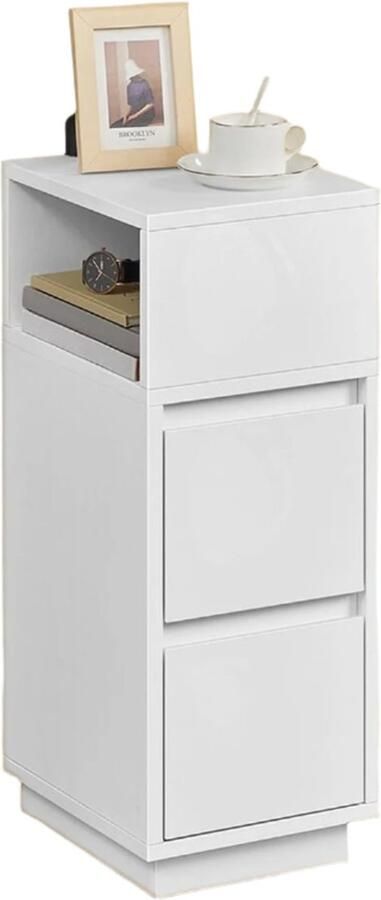 2 -delige nachtkastje tafel set bijzettafel nachtkastje ruimtebesparend ontwerp 30 cm x 25 cm x 65 cm