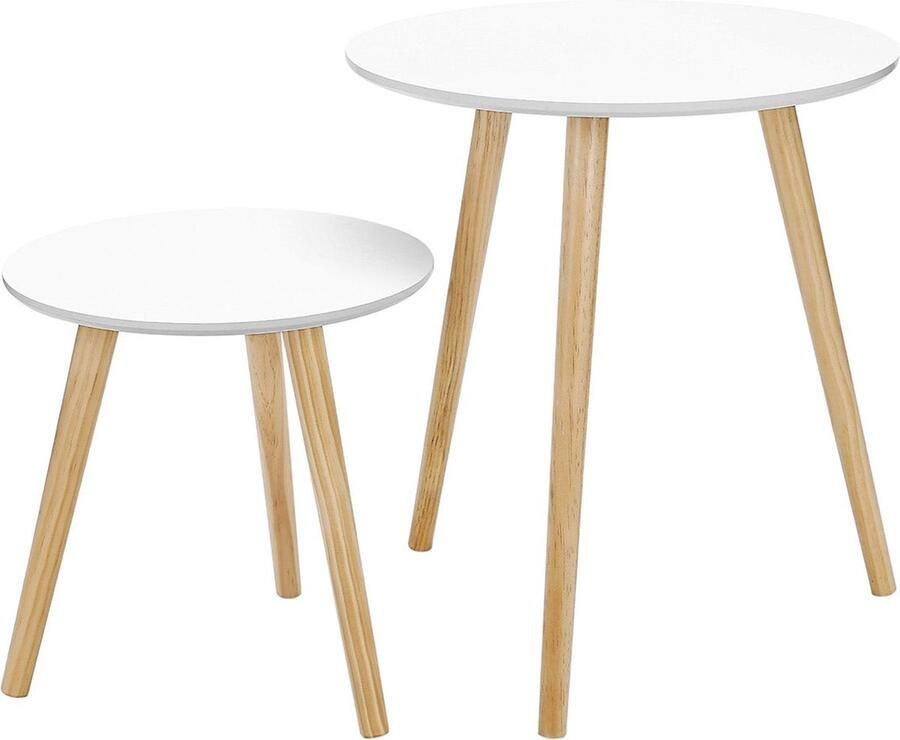 2-delige ronde bijzettafels Beistelltisch Scandinavische stijl Combineert functionaliteit en schoonheid Elegant design
