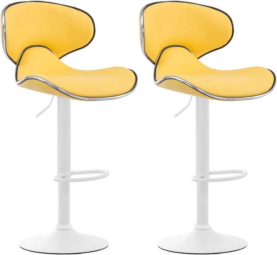 2-delige Set Barkrukken Hoge Krukken Comfortabele Zithouding Kunstleer