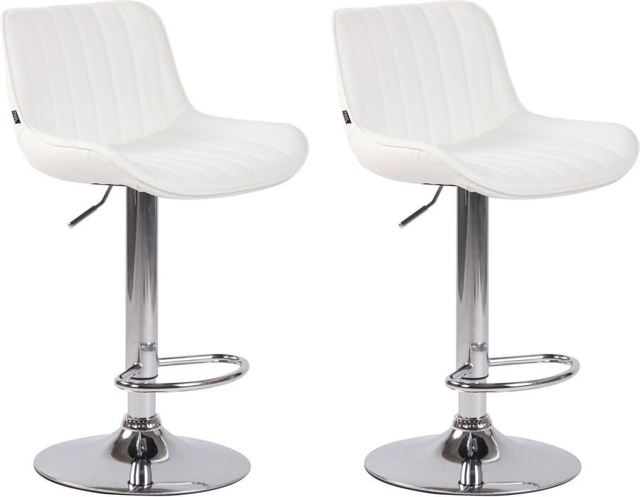 2-delige Set Barkrukken Hoge Krukken Onderhoudsvriendelijk Kunstleer