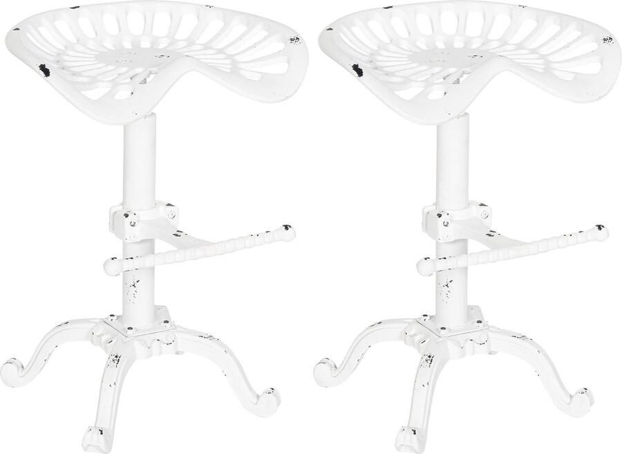 2-delige Set Barkrukken Industriële Krukken Ergonomisch & Verstelbaar Comfort