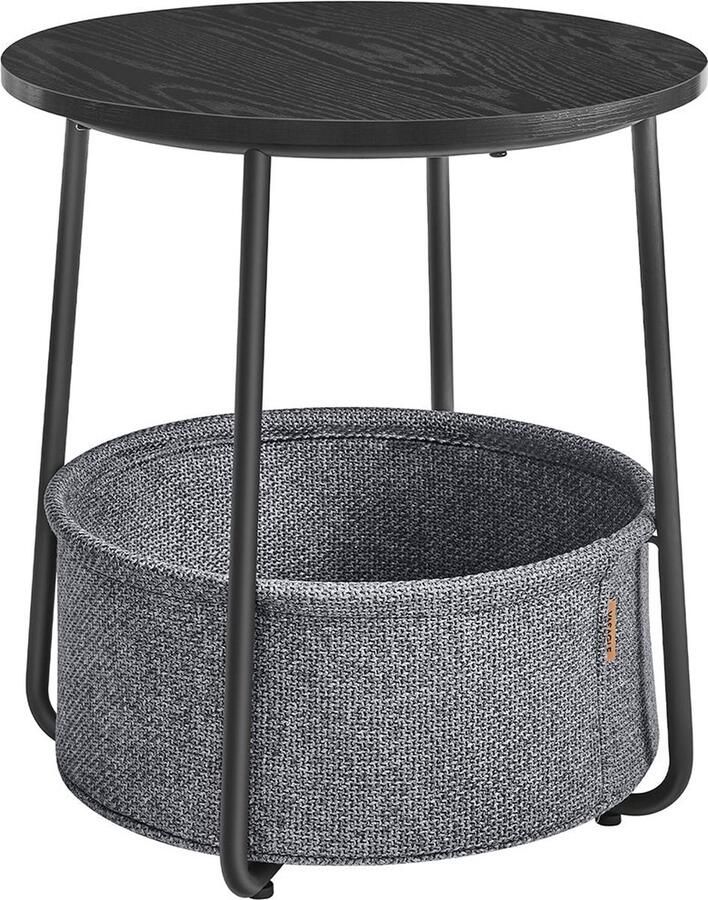 Rootz Living Rootz 2-delige set bijzettafel nachtkastje spaanplaat staal polyester stof 45 cm x 50 cm 39 6 cm x 18 2 cm lichtgewicht duurzaam eenvoudige montage