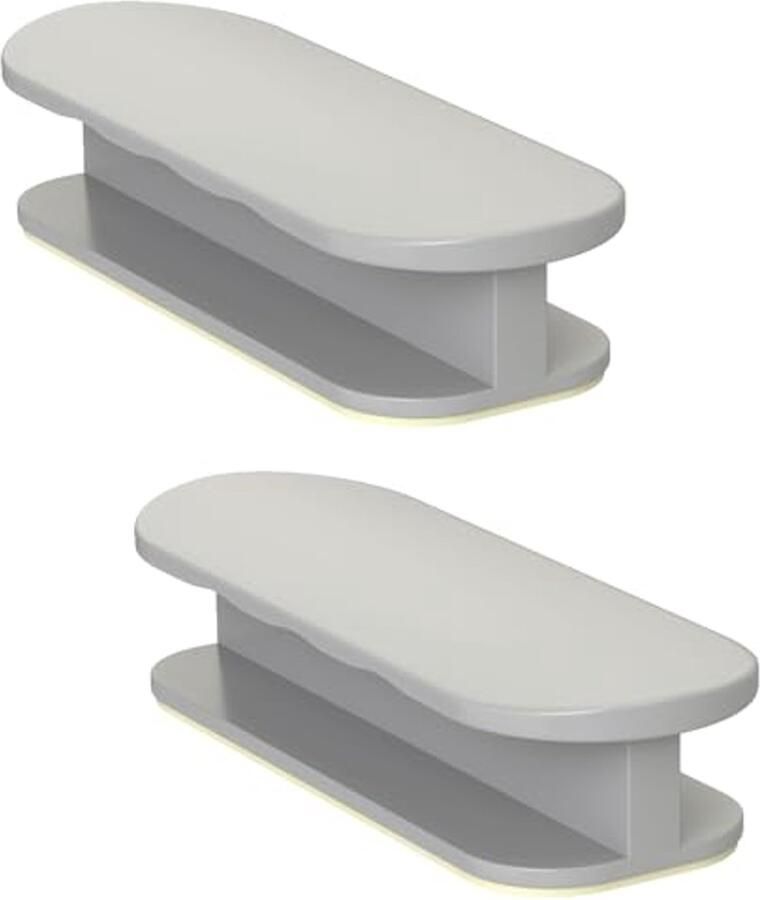 2-delige Set Buitenste Balkondeurgreep met Zelfklevende Bevestiging Geschikt voor Kastdeuren Balkondeuren en Glazen Raamhandvatten