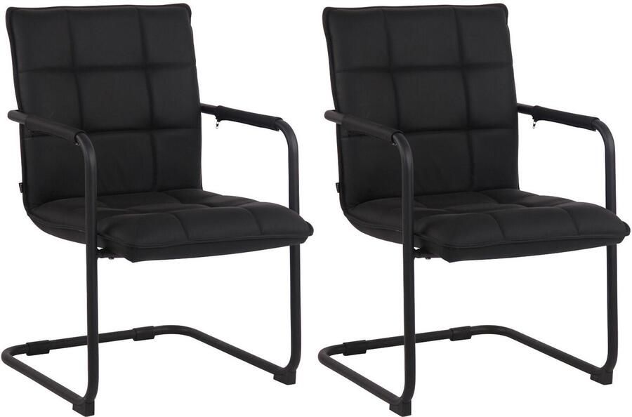 2-delige set Eetkamerstoelen Bureaustoelen Echt Leer voor Optimaal Zitcomfort