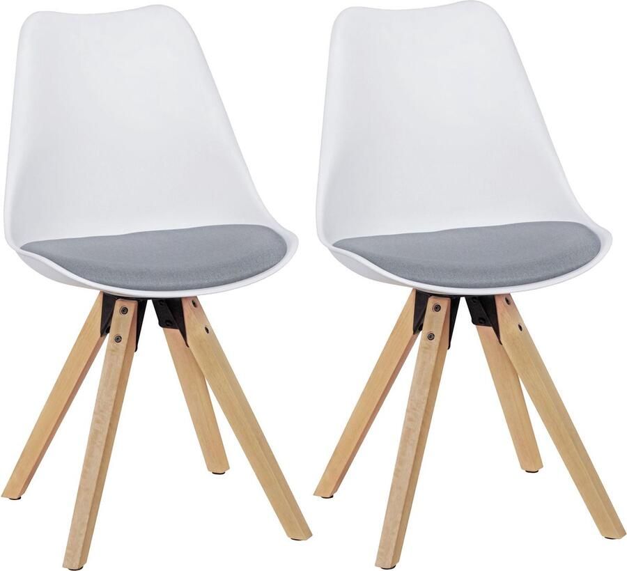 Rootz Living Rootz 2-delige set eetkamerstoelen keukenstoelen moderne stoelen kunstleren bekleding 49 cm x 87 cm x 52 cm elegant ontwerp stevige constructie comfortabel zitcomfort