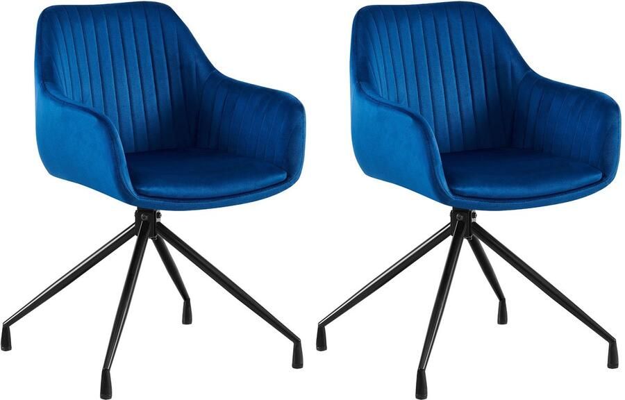 2-delige set Eetkamerstoelen Kuipstoelen Luxe zitcomfort en draaifunctie