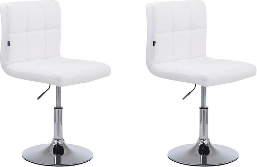 2-delige Set Lounger Stoelen Luxe Kunstleer Hoogte Verstelbaar Chroom-look Frame