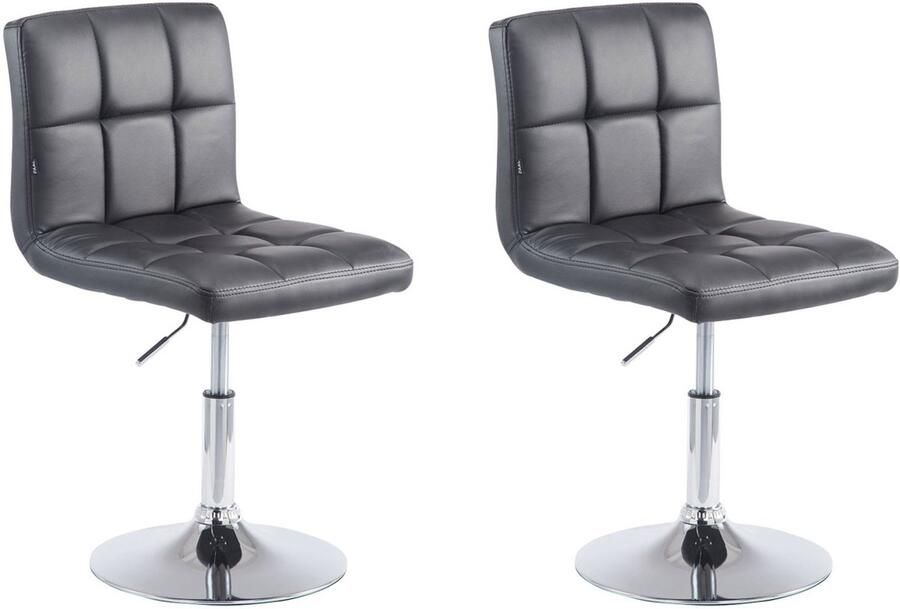 2-delige Set Lounger Stoelen Luxe Kunstleer Hoogte Verstelbaar Chroom-look Frame