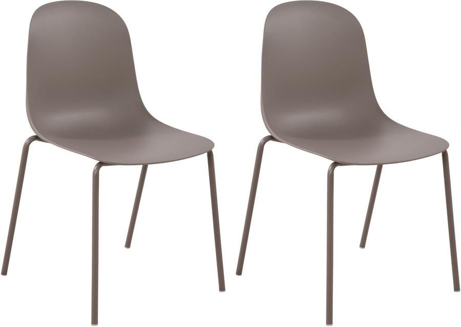 2-delige set Tuinstoelen Weerbestendige Bistrostoelen Stapelbaar Design