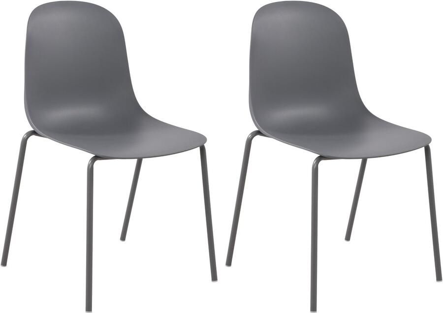 2-delige set Tuinstoelen Weerbestendige Bistrostoelen Stapelbaar Design