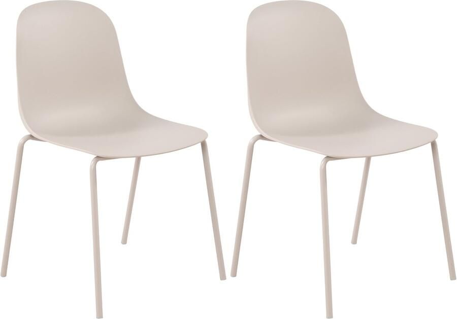 2-delige set Tuinstoelen Weerbestendige Bistrostoelen Stapelbaar Design