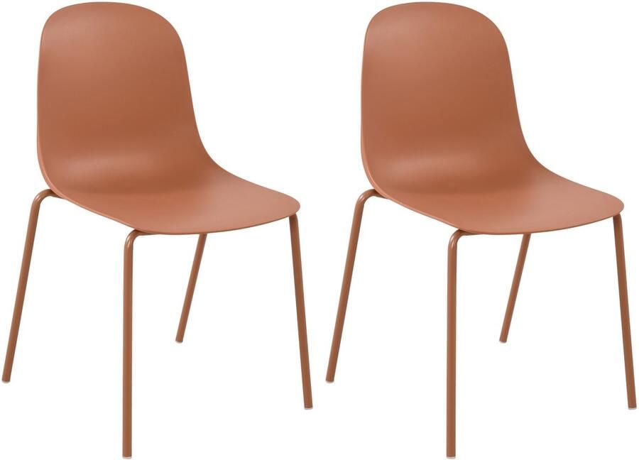 2-delige set Tuinstoelen Weerbestendige Bistrostoelen Stapelbaar Design