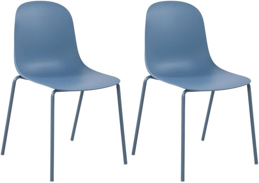 2-delige set Tuinstoelen Weerbestendige Bistrostoelen Stapelbaar Design