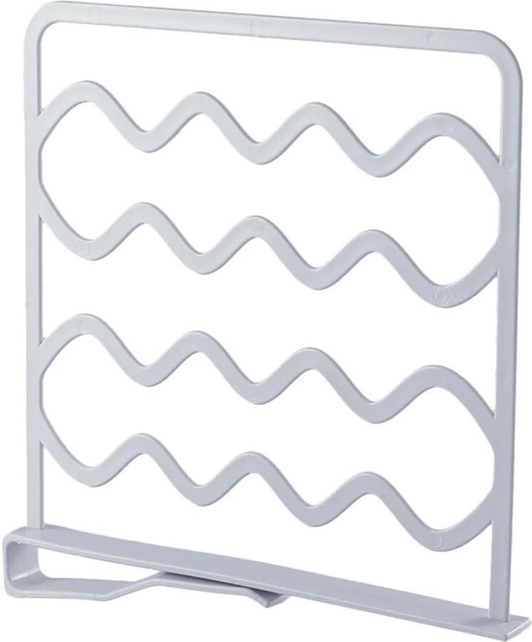 2-delige set van plankenverdelers verdikte houten plankenverdelers grijze plastic kastplankenverdelers kledingopslagrekken zeer geschikt voor slaapkamer plankenorganisatie en keukenkastplankenopslag