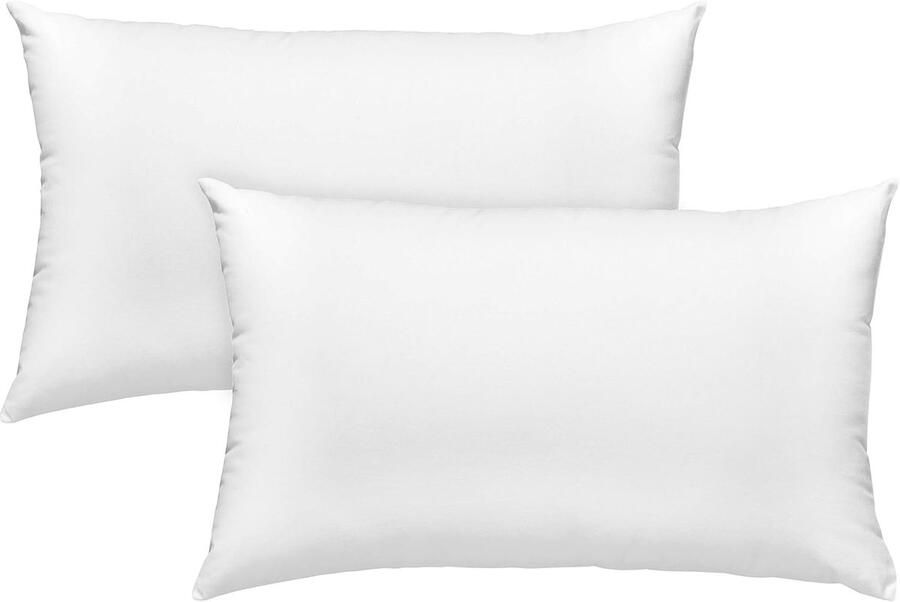 2-delige set verenkussen-inlet 100% katoen wasbaar voor bank en bed 30 x 50 cm wit