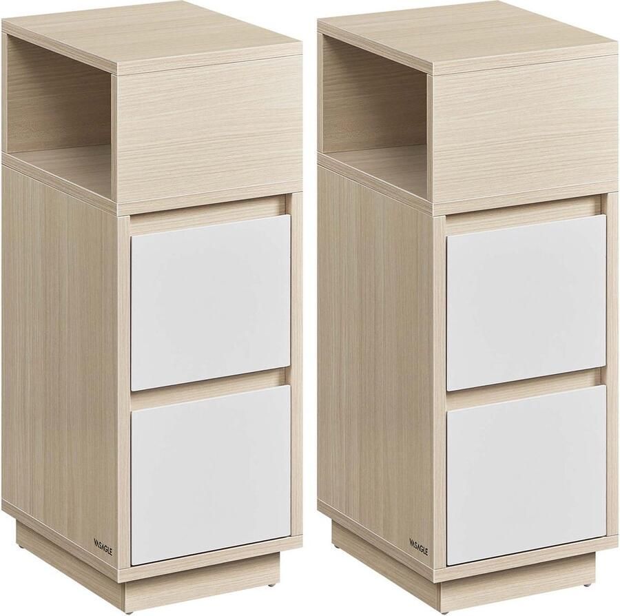 Rootz Living Rootz Moderne nachtkastjes Opbergkasten Houten spaanplaat MDF 30 cm x 25 cm x 65 cm 19 2 kg 45 4 kg Capaciteit tafelblad