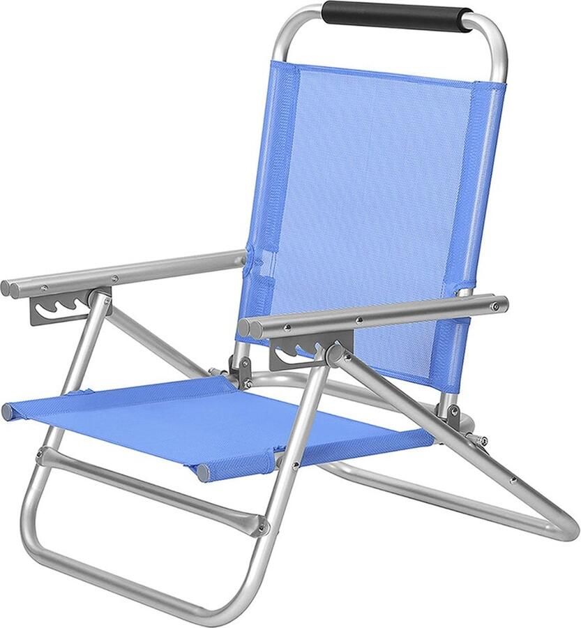 Rootz Living Rootz 2 Pack Beach Chair Set Folding Chairs Portable Seating Lightweight Aluminum Frame Synthetic Fiber Fabric 57cm x 59cm x 71cm