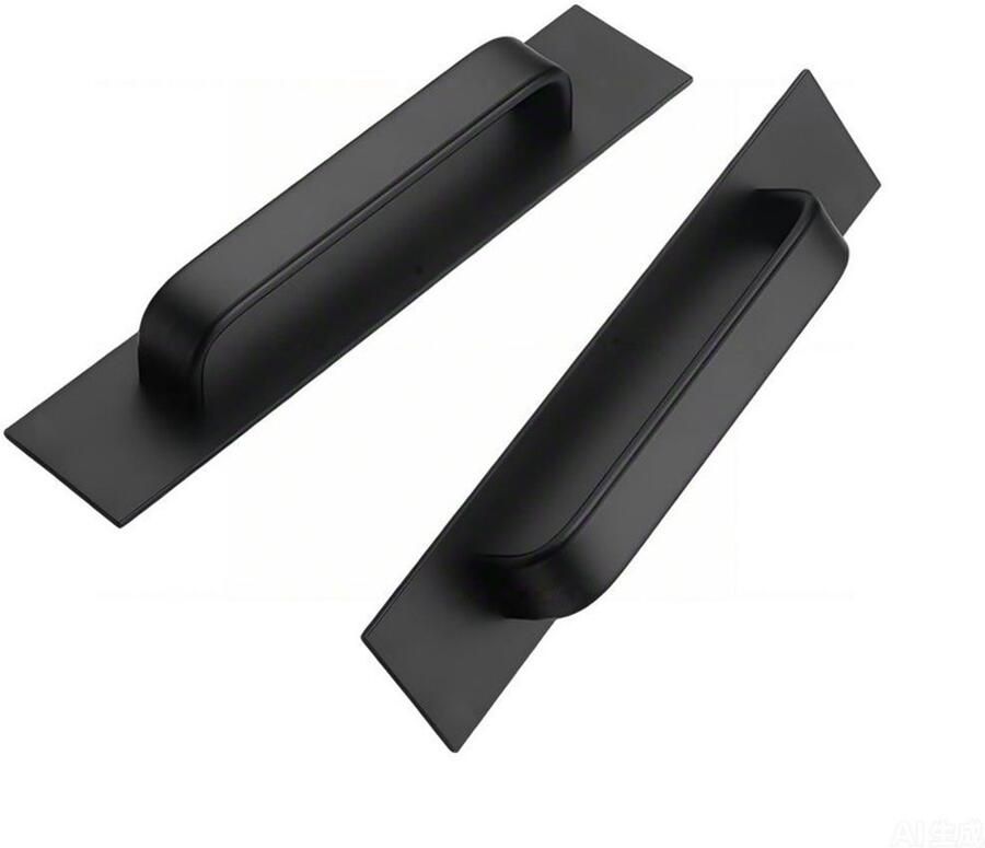 2-delige zelfklevende meubelgreepset aluminium schuifdeurgreep voor keukenkasten ladegrepen voor slaapkamers 180 mm zwart