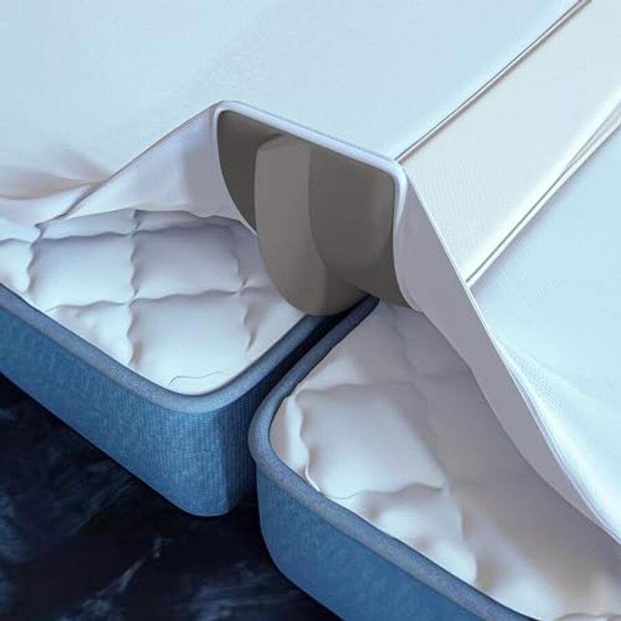 2-in-1 Bedbrug voor twee eenpersoonsbedden tot kingsize bed met bijgevoegd laken Split King Gap Filer Matras Wedge Gap Filler