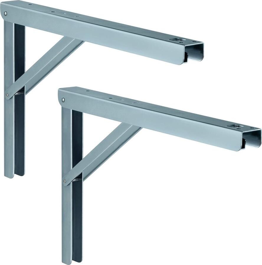 2 klapconsoles 400 mm tafelverlenging draagkracht 180 kg inklapbare tafelconsole professionele lijn van staal campermeubel metalen console verstelbaar heavy duty