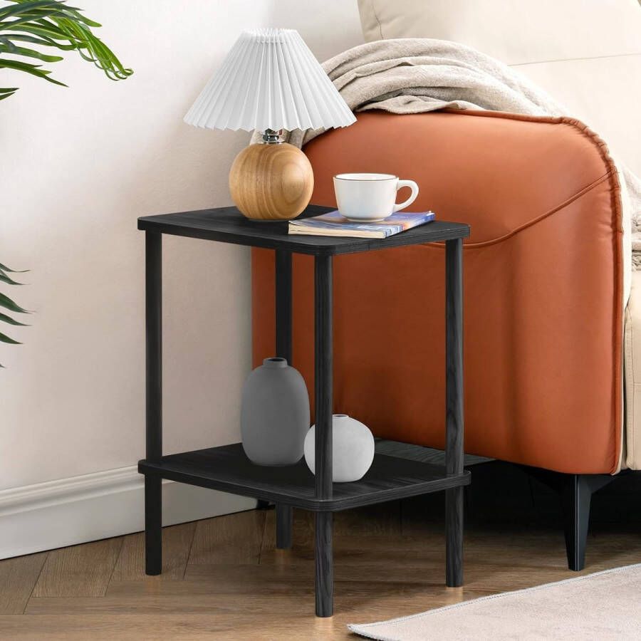 2-laags bijzettafel hout