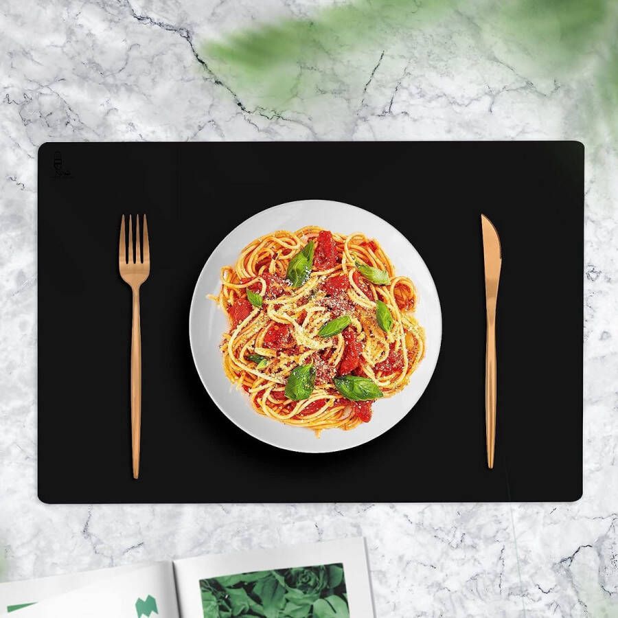 2 mm dikke bakonderlegger siliconen groot inductiekookplaat beschermmat knutselonderlegger schilderonderlegger siliconenmat anti-aanbakmat tafelmat hars mat (60 x 40 cm zwart)