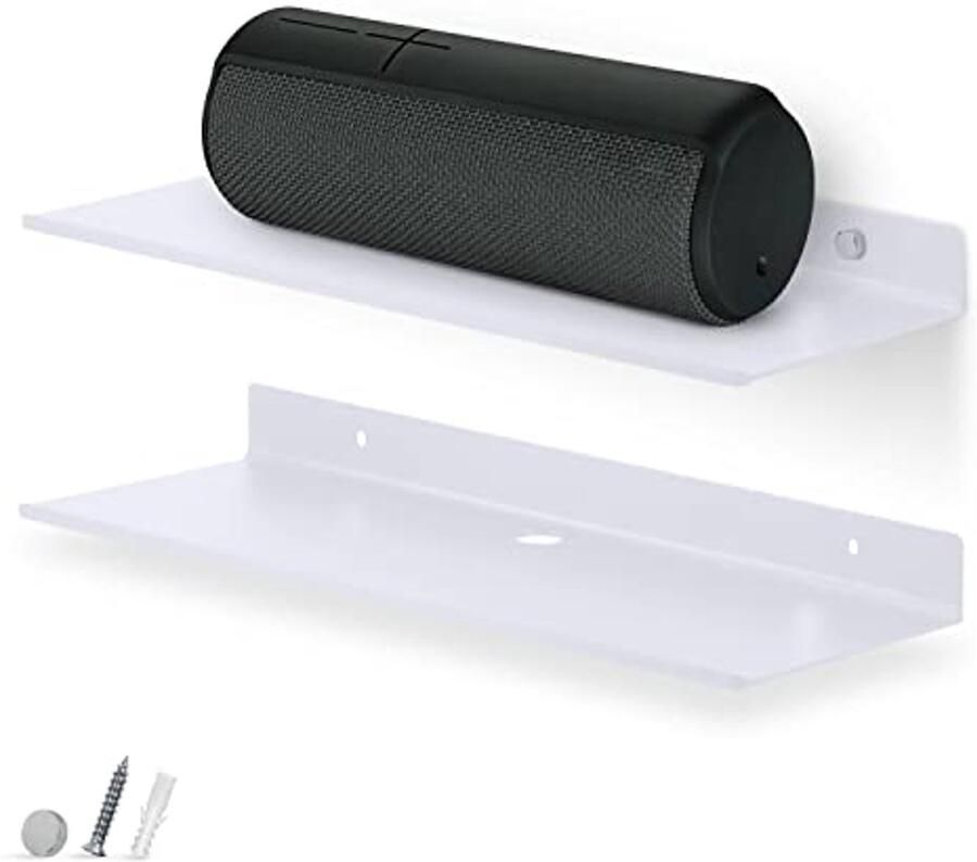 2-pack 12 inch drijvende metalen wandplank Organiseer boeken planten en decoratie