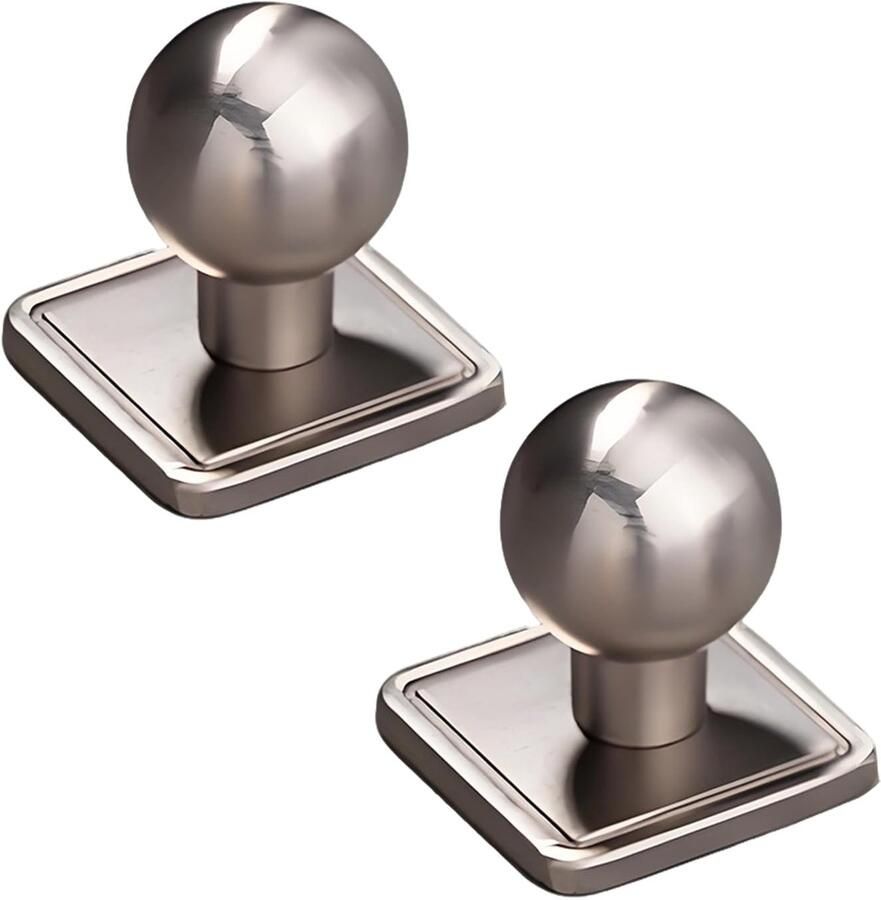 2-pack geborstelde satijnnikkel keukenkastgrepen zinklegering ladegrepen voor badkamerlades (zilver)